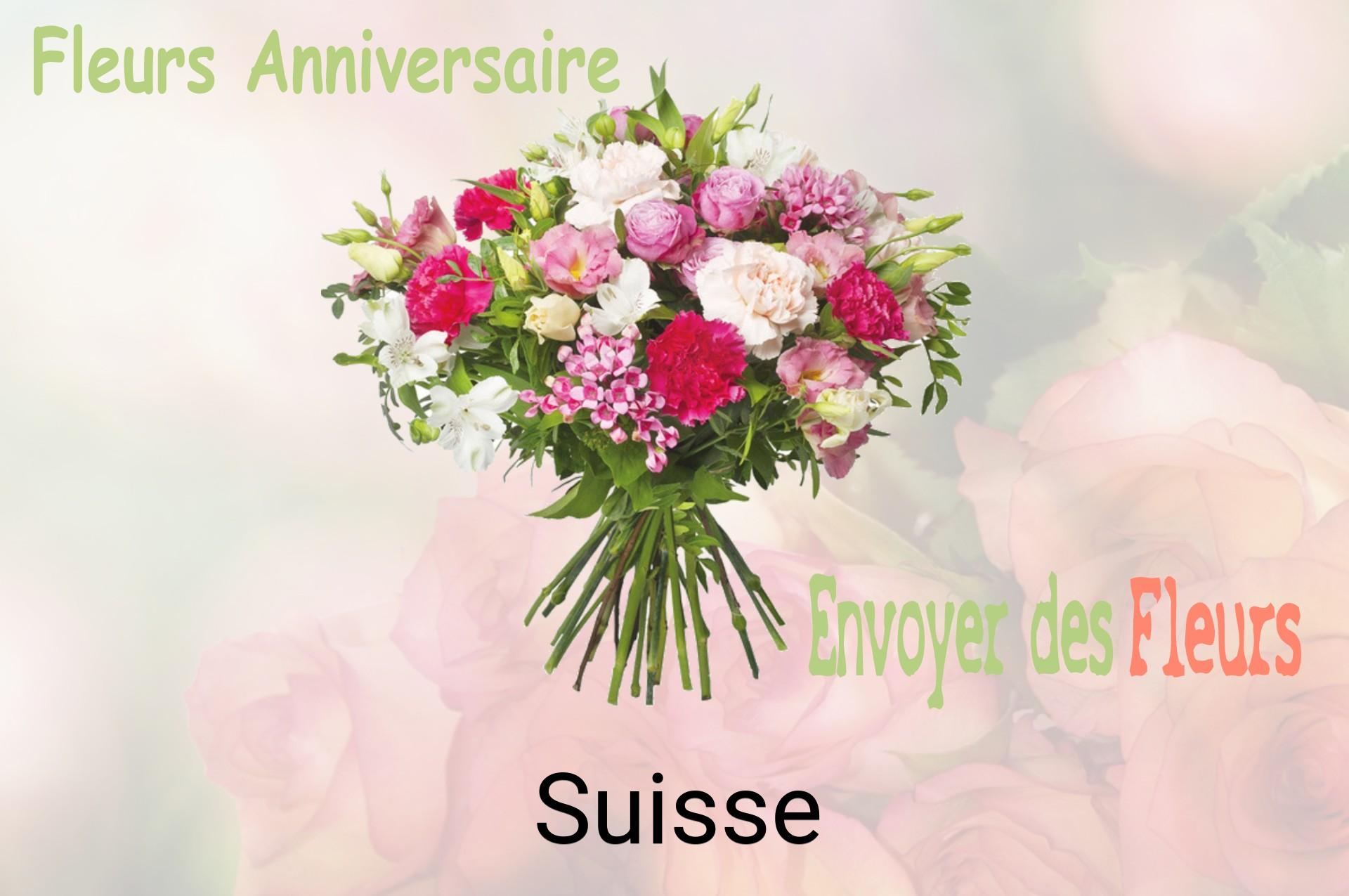Bouquet de fleurs d’anniversaire livré à Suisse