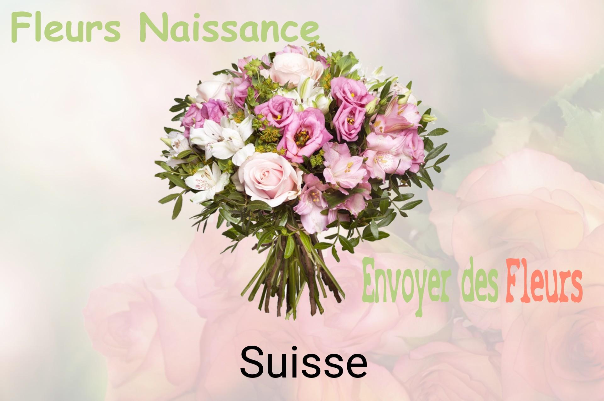 Bouquet de fleurs de naissance livré à Suisse
