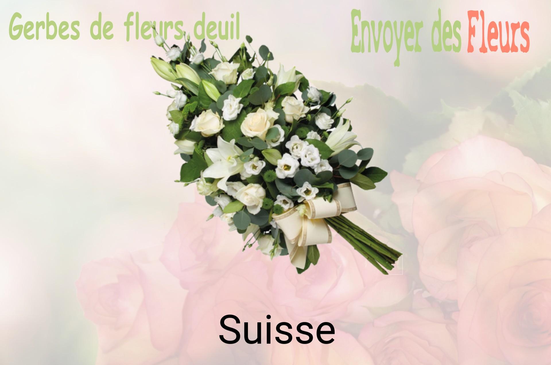 Gerbe de fleurs de deuil livrée à Suisse